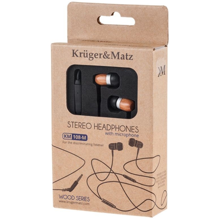 Casti Kruger&Matz KM0108-MCR – Cires, cu microfon