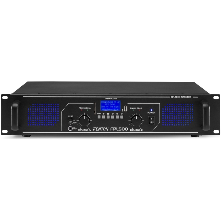 Amplificator digital Fenton FPL 500, 2x250W, Bluetooth, USB