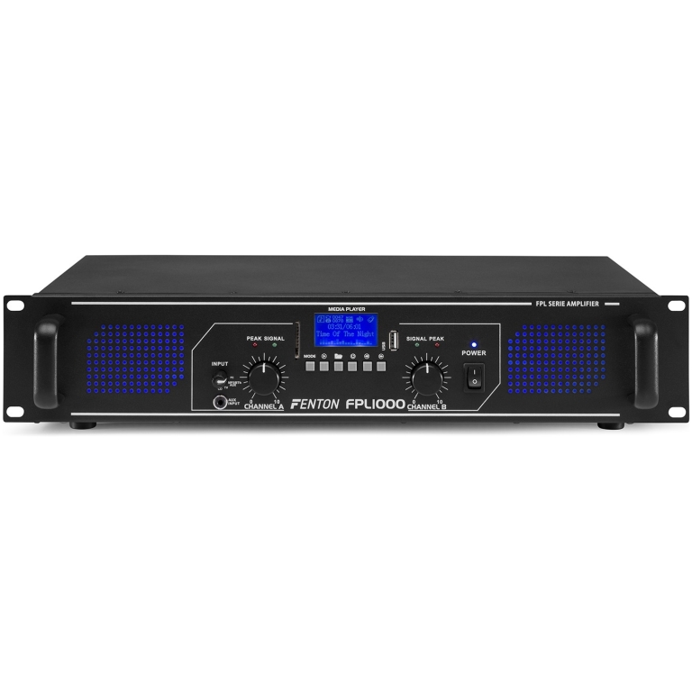 Amplificator digital Fenton FPL 1000, 2x500W, Bluetooth, USB