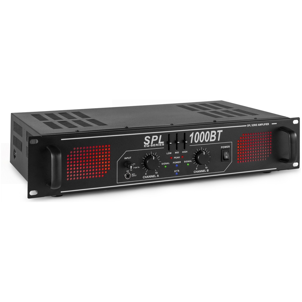 Skytec SPL 1000BT, Amplificator audio 2x500W, Eq, bluetooth