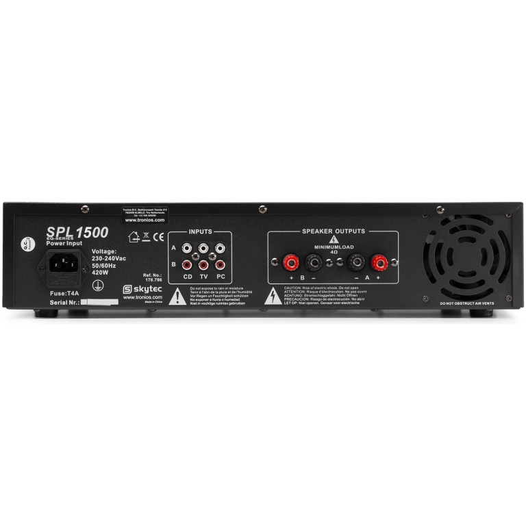  Amplificator Skytec SPL 1500, 2x750W, Eq
