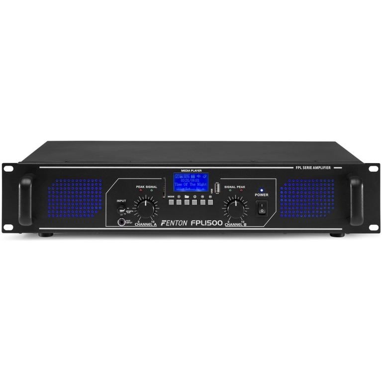 Amplificator digital Fenton FPL 1500, 2x750W, Bluetooth, USB