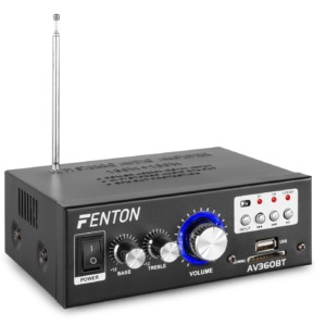 Mini amplificator bluetooth Fenton AV360B, 2x40W, 8ohm, Tuner FM, MP3, USB, SD