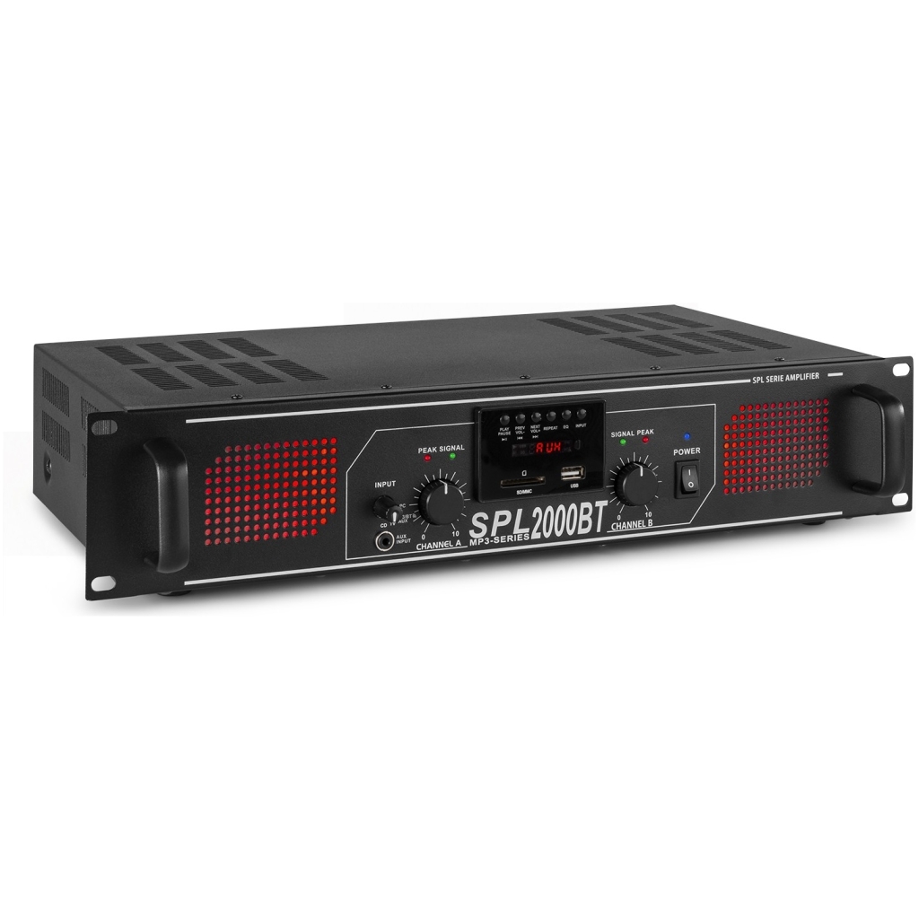 Amplificator audio Skytec SPL 2000 BT MP3, 2x1000W, Bluetooth