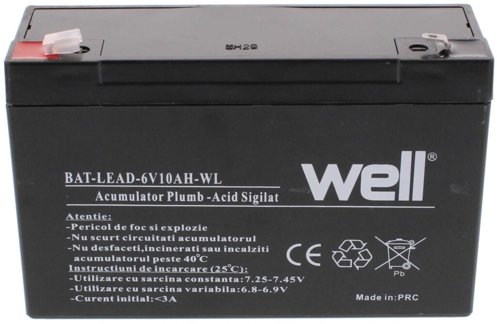 Acumulator plumb acid Well 6V 10AH