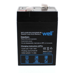 Acumulator plumb acid Well 6V 4.5AH