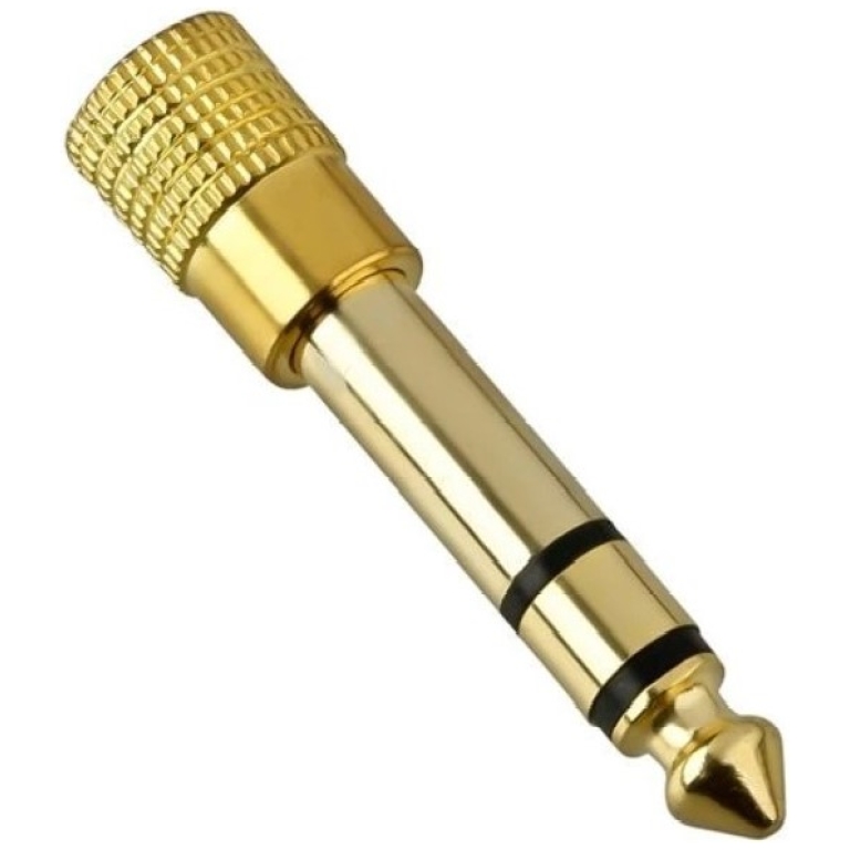 Adaptor Jack 6.3 tata la jack 3.5 mama stereo,Gold
