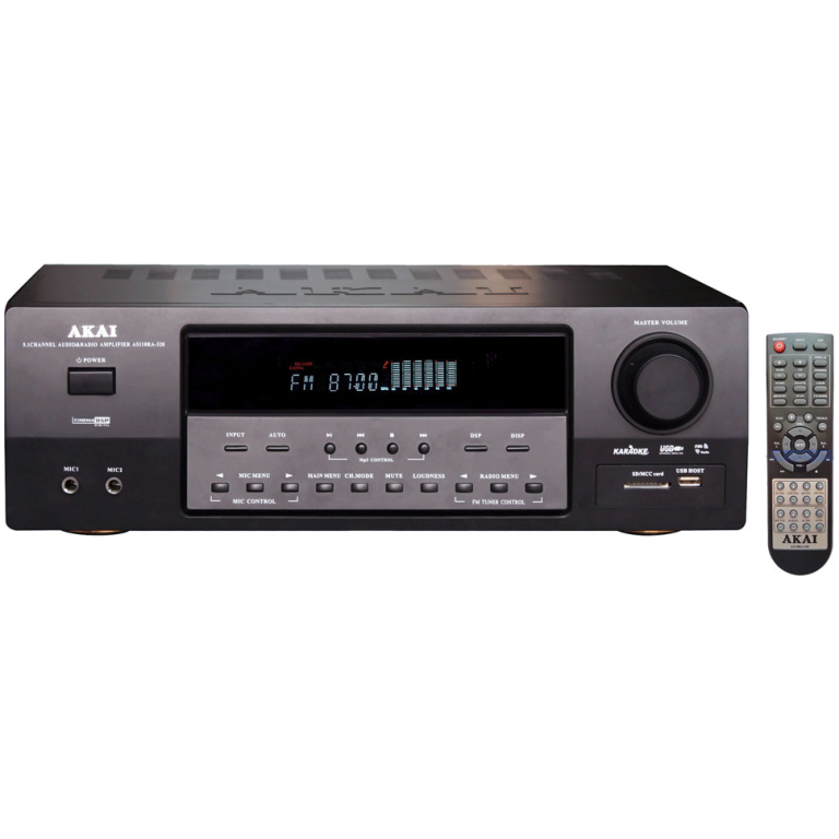Amplificator Akai AS110RA-320, bluetooth, radio FM, 90W