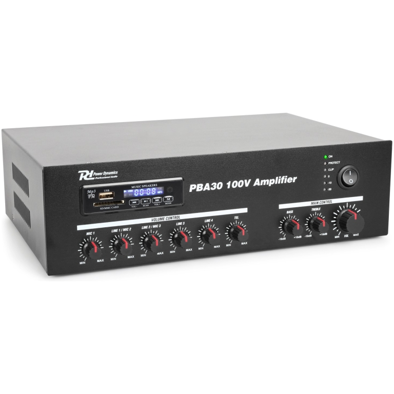 Amplificator 100V Power Dynamics PBA30, bluetooth, FM, 30W