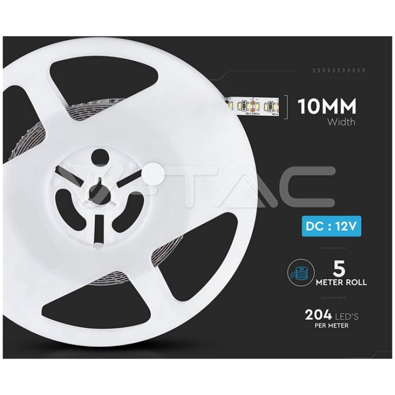 Banda LED V-TAC VT-3014 Alb Cald,204 LED pe metru, de interior