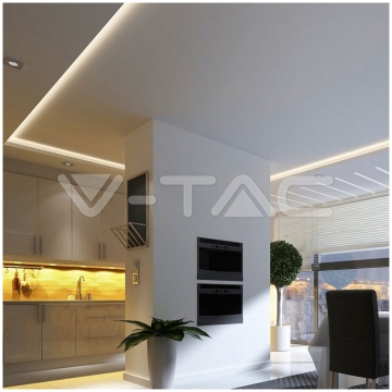 Banda LED V-TAC VT-3528 Alb Rece,60 LED pe metru, de interior