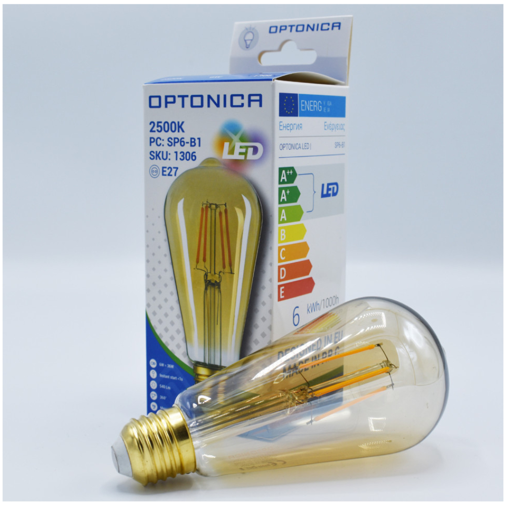 Bec Filament LED Optonica, Alb Cald