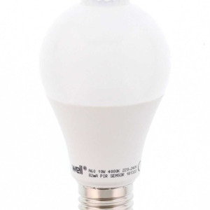 Bec LED cu Senzor de Miscare WELL 10W E27, Alb Neutru