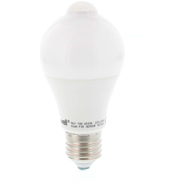 Bec LED cu Senzor de Miscare WELL 10W E27, Alb Rece