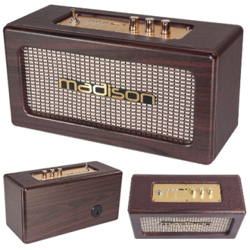 Boxa portabila vintage Madison FREESOUND-VWD, bluetooth, 2x10W