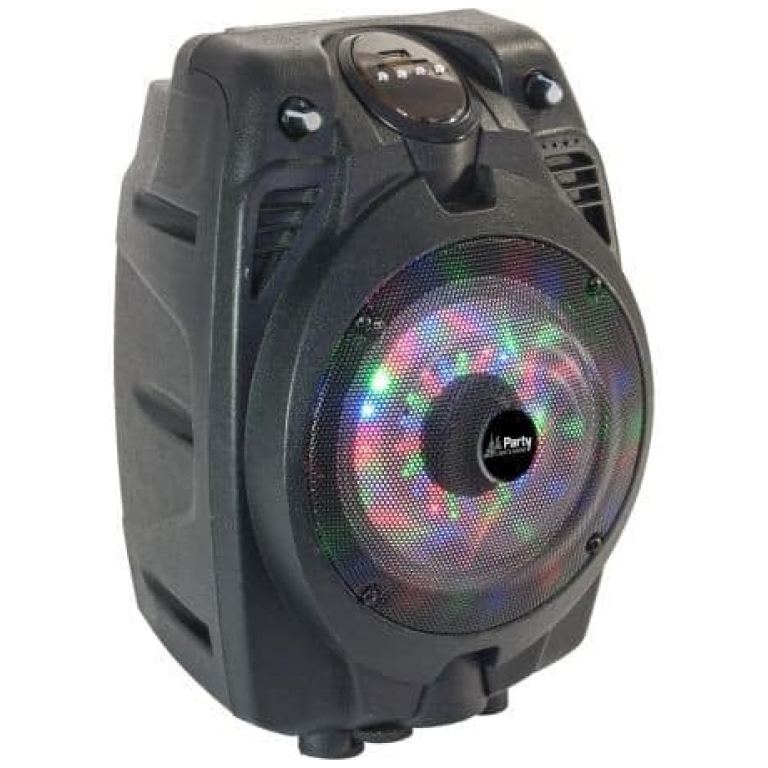 Boxa portabila iluminata led Party-6LED, bluetooth, USB, SD