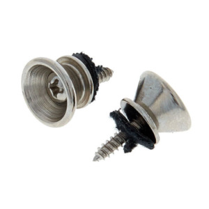 Buton prindere curea chitara Harley Benton, Strap Knob Set Chrome