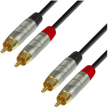 Cablu audio 2 x RCA tată la 2 x RCA tată Adam Hall Cables 4 STAR TCC 0090