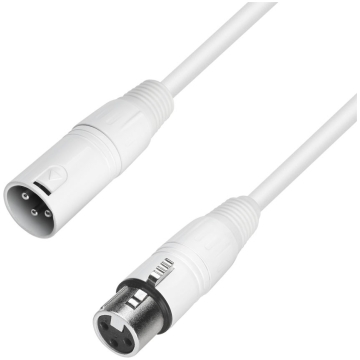 Cablu microfon XLR mamă la XLR tată Adam Hall Cables 4 STAR MMF 1000 SNOW