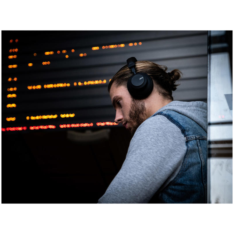 Casti bluetooth over-ear Jays Q-Seven, Negru