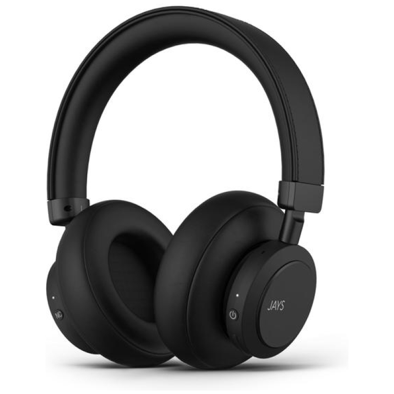 Casti bluetooth over-ear Jays Q-Seven, Negru