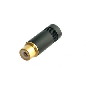 Conector RCA mama Rean NYS372P-BG - negru mat