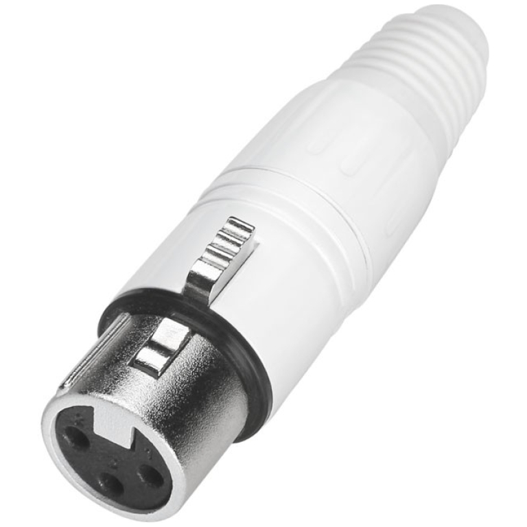 Conector XLR mamă Adam Hall Connectors 7931,3 pini,alb