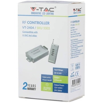 Controler cu telecomanda pentru banda LED V-TAC VT-2404