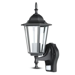 Corp iluminat aplicat V-Tac VT-751, cu senzor, IP44, negru