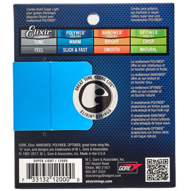 Corzi Chitara Electrica Elixir Polyweb Super Light