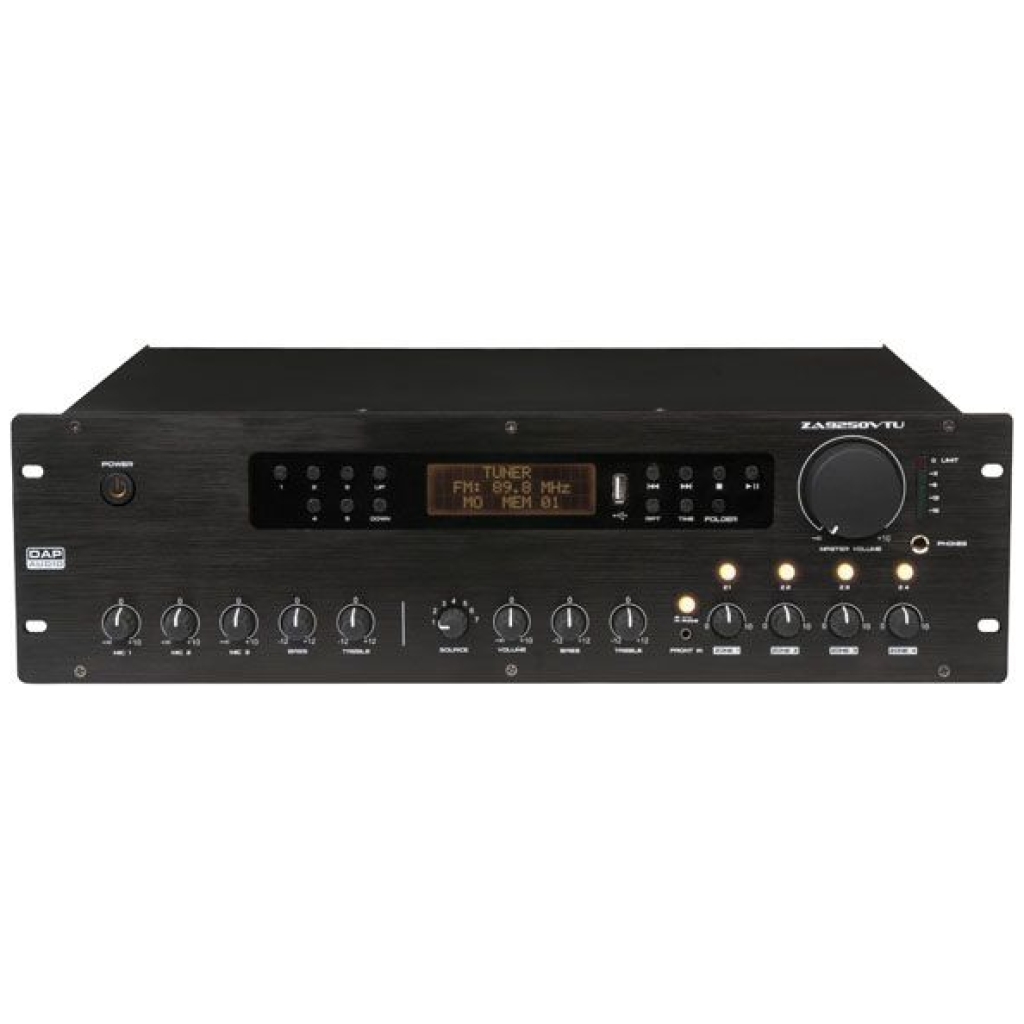 Amplificator 100V Dap Audio ZA 9250VTU, 4 zone, 250W