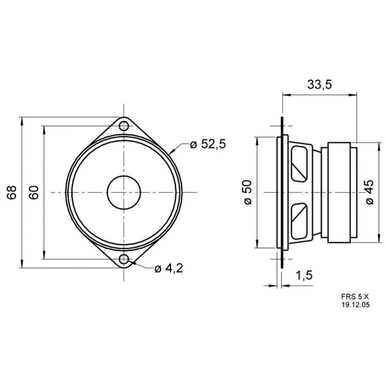 Difuzor 2 inch Visaton FRS 5 X
