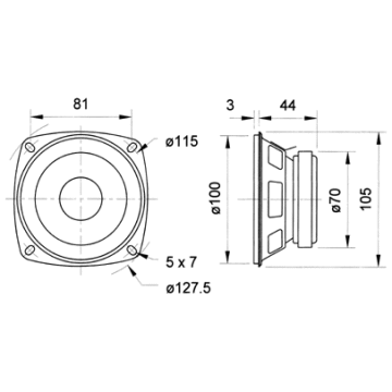 Difuzor 4 inch Visaton FR 10,8 Ohm