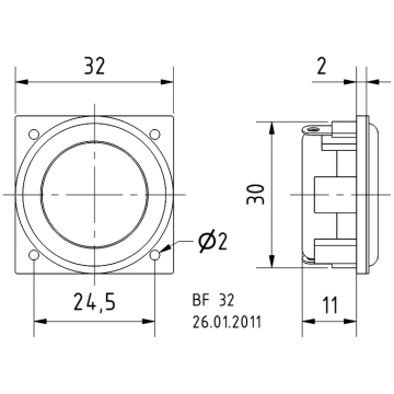 Difuzor Visaton BF 32 S,4 ohm