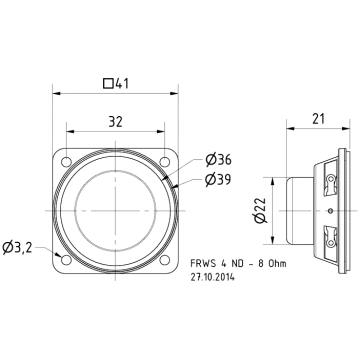 Difuzor fullrange mic Visaton FRWS 4 ND