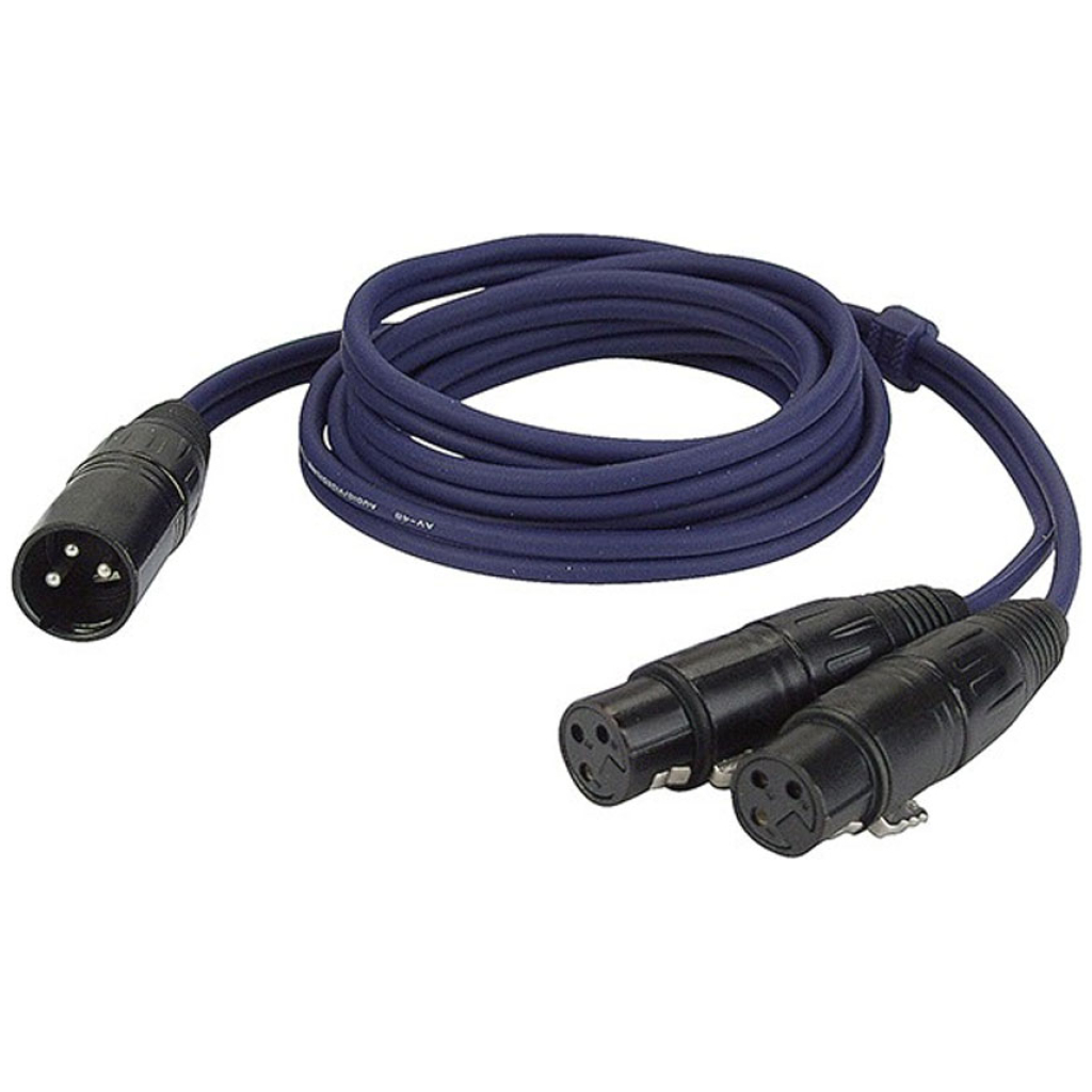 Cablu audio Y XLR tata-2XLR mama, Dap Audio FL38150, 1.5 m