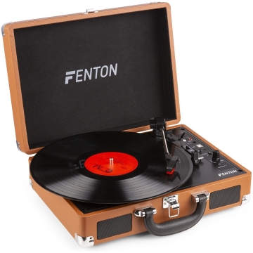 Fenton RP115F, Pick-up cu Bluetooth și USB, finisaj lemn, maro