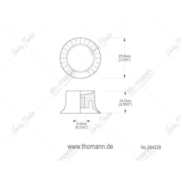 Buton volum chitara Harley Benton GD