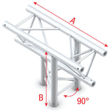 Joctiune T Schela Lumini Milos Pro-30 Triangle F Truss - T-Cross up/down 3-way - 71cm