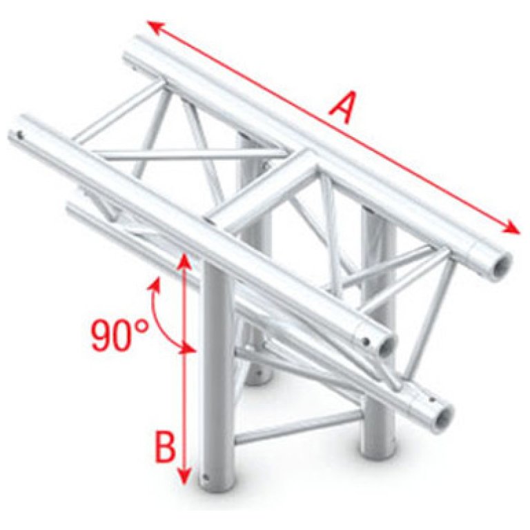 Jonctiune Schela T Milos Pro-30 Triangle F Truss - T-Cross vertical 3-way, apex down - 71 cm
