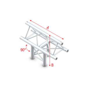 Jonctiune T Milos Pro-30 Triangle F Truss – T-Cross vertical, apex up – 71 cm - Milos