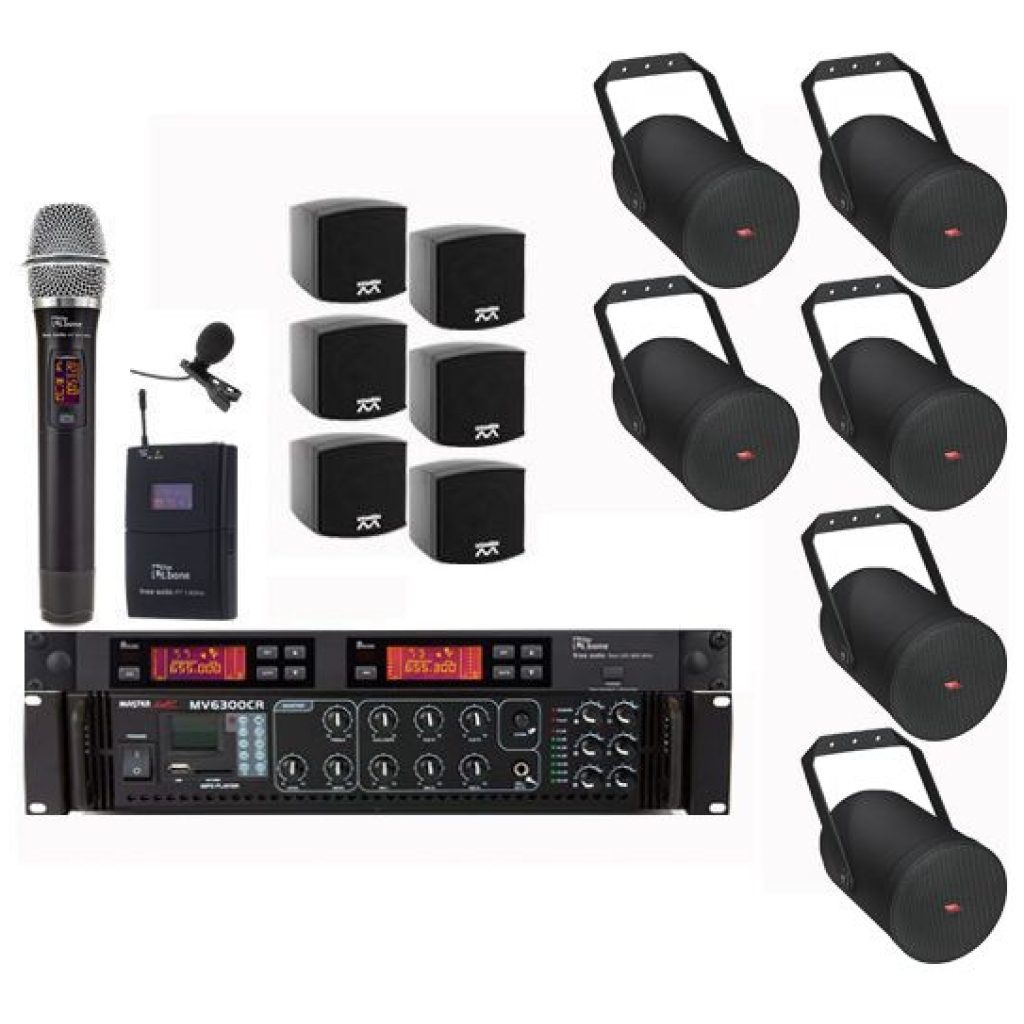 Kit Boxe Biserica cu microfoane wireless - Biserica Pro S6