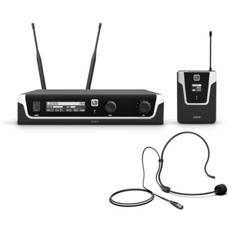 Sistem microfon headset fara fir LD Systems U518 BPH