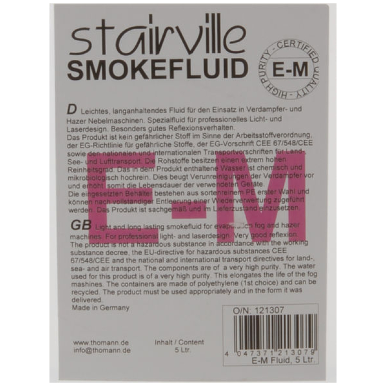 Lichid de Fum 5l Stairville E-M Fluid 