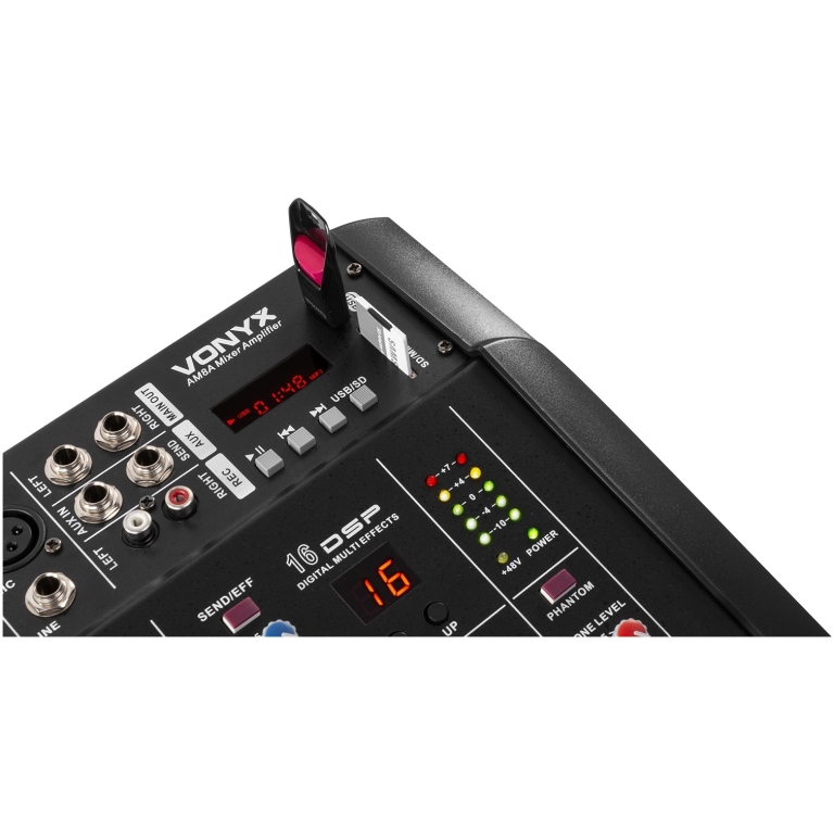 Mixer Amplificat Vonyx AM8A,DSP/Bluetooth/USB/SD/MP3