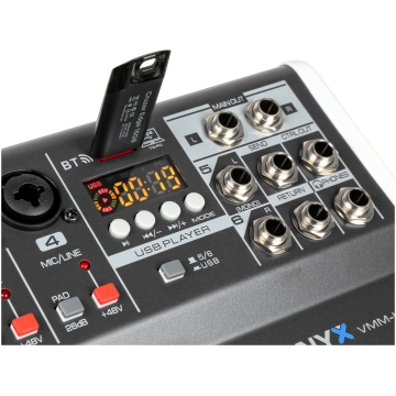 Mixer audio Vonyx VMM-K602, 6 canale, Bt, USB, DSP