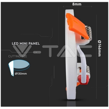 Panou LED V-TAC VT-1515RD, Alb Rece