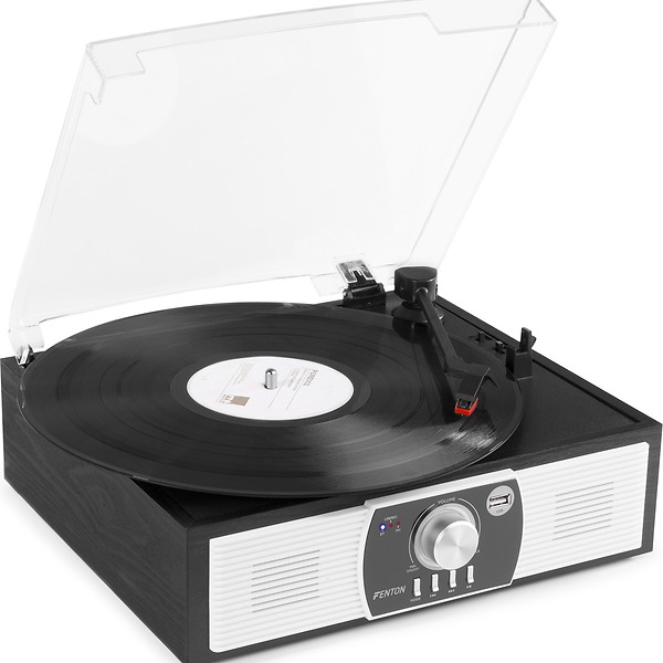 Pickup Retro Fenton RP175B, cu difuzoare, USB, negru