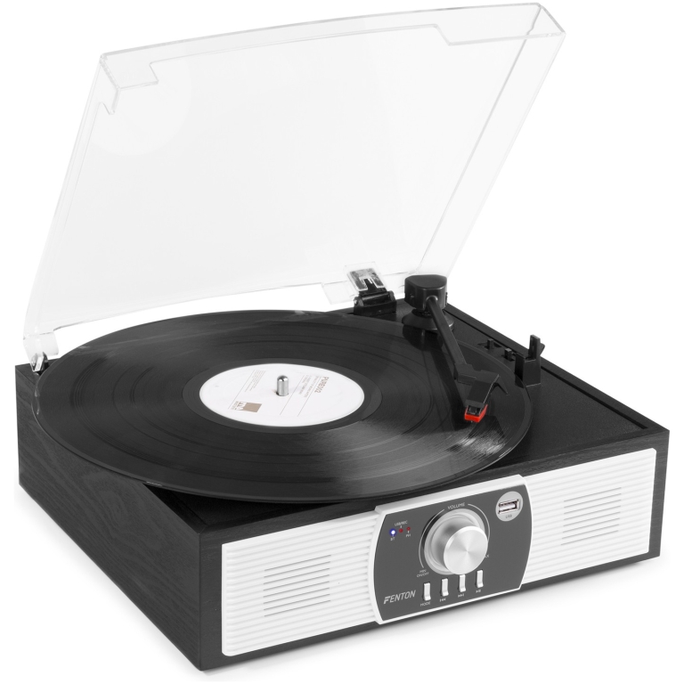 Pickup Retro Fenton RP175B, cu difuzoare, USB, negru