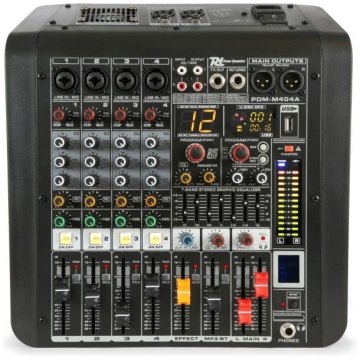 Mixer cu amplificator Power Dynamics PDM-M404A, 4 canale BT, USB